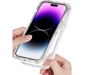 For iphone16 Pro max 15 Pro max 14 13 12 11 Transparent cell phone case 3 in 1 Drop-proof, shock-proof effective protection