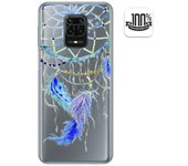 Tumundosmartphone Funda Gel Transparente para Xiaomi Redmi Note 9S / Note 9 Pro diseño Plumas Dibujos