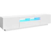 Mueble para TV con luces LED Blanco 180x35x40 cm