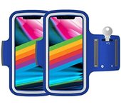 Sesagon Brazalete movil Running 2 uds para Smartphones hasta 6" Porta movil Running Funda movil Correr portamoviles Running Brazalete Deportivo movil Brazalete para movil Running Phone Holder (Azul)