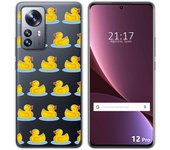 Funda Silicona Transparente para Xiaomi 12 Pro 5G diseño Pato Dibujos