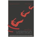 22 Designs Hitchcock Movie Vertigo Whitepaper Poster Artwork Homedecal Fancy Wall Sticker for Coffee House Bar
