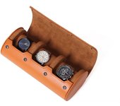 Watch Roll Travel Case Watch Box Organizer for Men with 1/2/3 slots Watch Display Storage Portable Watch Rolls PU Leather Cases