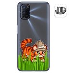 Tumundosmartphone Funda Gel Transparente para Oppo A52 / Oppo A72 diseño Tigre Dibujos