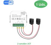 Tuya Smart Life WiFi Energy Meter 80A Bidirectional 2 Channel with Clamp App Monitor Solar Export and Import Power AC110V/240V