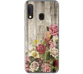 Tumundosmartphone Funda Gel Tpu para Samsung Galaxy A20e 5.8 diseño Madera 08 Dibujos