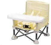 Asiento portátil para bebé de viaje, plegado compacto con correas para uso en interiores y exteriores, ideal para campamento, playa, césped, niños pequeños, niños, niñas (rosa)