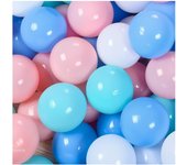 Bolas de Piscina y Parque Infantil, 7 cm, Malla de 50 hasta 800 unidades - Pack de Pelotas Infantiles Multicolores en Lila, Verde y Rosa, Sin BPA, Ideales para el Juego Seguro y Creativo de Niños y Bebés en Espacios Acuáticos y Playground