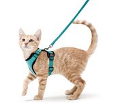 ATUBAN Cat Harness and Leash Set Stylish Escape Proof Cat Vest Harness Adjustable Breathable Pet Harness with Reflective Trim
