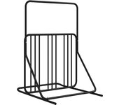 DURHAND Soporte para bicicletas Soporte para bicicletas con asa en ambos lados Soporte múltiple Soporte para montar, resistente a la intemperie, hasta 4 bicicletas de acero 102 x 92 x 130 cm, negro