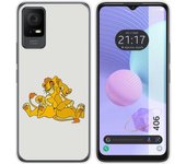 Funda Silicona para TCL 406 diseño Leones Dibujos