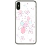 Tumundosmartphone Funda Gel Tpu para Iphone X / XS Diseño Flores Minimal Dibujos