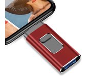 For iPhone Flash Drive 3.0 256GB 128G 64G Memory Stick iPhone Photo Stick External Storage Mirco for iPhone/PC/iPad/More Devices