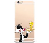 Funda original compatible con iPhone 6 o 6S con un diseño de Sylvestre y Piolin Bocata