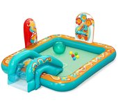Bestway Piscina Hinchable Parque de Juegos Hippie 193x152x74 cm +2 Años Jardin 53164