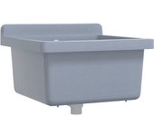 vidaXL Fregadero lavabo de pared resina 40x40x24 cm Color Gris,  Blanco, y mas