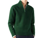 New Men Long Sleeved Turtlenecks Sweaters Knitted Solid Color Streetwear oversized Breathable half zipper coats Basic Warm coats