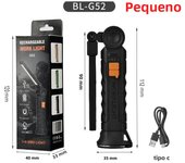 Portable COB LED Flashlight USB Rechargeable Work Light Magnetic Lanterna Hanging Lamp with Built-in Battery Camping Torch