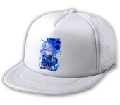 MERCHANDMANIA GORRA 5 PANELES REDECILLA TRASERA dama elemental agua espadachina mmo jrpg estilo rapero videojuego juego waifu