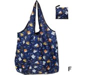 1Pc Foldable Shopping Bag Reusable Travel Grocery Bag Eco-Friendly Cute Animal Printing Supermarket Tote Bag