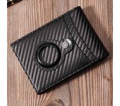 Slim Wallets for Men with AirTag Genuine Leather Minimalist Bifold Credit Card Holder with Money Clip RFID Male Wallet