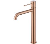 Imex génova BDG053-3ORC grifo monomando caño alto lavabo latón acabado oro rosa cepillado