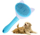 Cuchillo para Perros, Cuchillo self-impiante para Gatos, Cuchillo de ASEO para mascotas, ajustado (Azul)