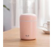 Humidificador portátil Pequeño, colorido, de vapor frío, comido por USB. Perfecto para el dormitorio, La Oficina y el Coche (300 ml, rosa)