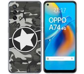 Tumundosmartphone Funda Gel Tpu para Oppo A74 4G diseño Camuflaje 02 Dibujos