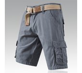 Mens Casual Cargo Shorts Outdoor Sports Half Pants Bermuda Shorts American Style Streetwear Breathable Comfortable Shorts Grey