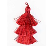 CRAFT DISCOUNT                      BORLA O POMPÓN 3 CAPAS HILO MIX ROJO 6,5 CM 1 UD