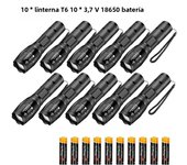 High Power T6 LED Flashlights Camping Torch 5 Light Modes Zoom Light Aluminum Alloys Waterproof Material External 18650 Battery