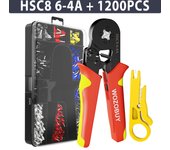 Crimping Pliers HSC8 6-4A/6-6A Tubular Terminal Crimper Wire Mini Ferrule Crimper Tools Household Electrical Kit With Box