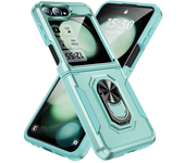 Plastic Hard Shell Ring Holder Phone Case for Samsung Galaxy Z Flip 6 5 4 Flip6 Flip5 Flip4 5G Shockproof Protective Cover