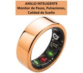 LoLek Anillo Inteligente para deportes, control calidad de sueño, control de pulsaciones, podómetro, resistente al agua IP68