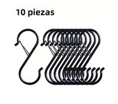 5/10/20 PCS S Hooks with Safety Buckle, Heavy Duty Metal S Shaped Hooks for Hanging Plants, Kitchen Utensil, Clothes, Pot,etc.