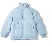 Chaqueta de plomón con Cremallera Acolchada, High Cuello, chaqueta de Invierno hinchada, chaqueta Ligera