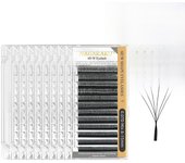 NAGARAKU 10 Cases W Shape Bloom 3D 4D 5D 6D Premade Fans Eyelash Extensions Natural Soft Light Full Dense
