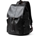 Bolso de hombro de estilo coreano, bolso de estudiante informal, tendencia de moda, mochila para computadora, mochila de cuero genuino que puede acomodar una computadora portátil de 15,6 pulgadas, mochila retro adecuada para viajes, trabajo diario