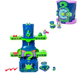 SUPERTHINGS KAZOOM POWER – Enigma Tower. Torre de Enigma de la serie de TV “Kazoom Power”. Contiene 1 Enigma Tower, 1 Enigma exclusivo, 1 aeronave, 1 prisión, 1 catapulta, 1 disparador y 3 proyectiles