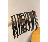 9PCS random matching headband Headband Women's face press hairpin with bangs broken headband Teeth non-slip headband New style