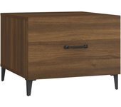 vidaXL Mesa de centro con patas de metal 50x50x40 cm Blanco, Negro, Roble Sonoma Mesita de Salón o Comedor o Auxiliar Mesa de Café Meuble Salón