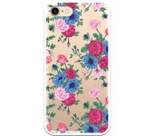 Funda original compatible con iPhone 7 - IPhone 8 - SE 2020 - Patron flores azules y rojas