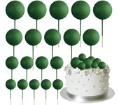 20 Pcs Ball Cake Topper Decorations Mini Balloons Cake Topper Sticks Orange Balls for Wedding Birthday Aniversary Cake Decoratio