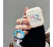Snoopy Soft Silicone Earphone Case For Airpods 4 3 2 1 Pro 2 Generation 3D Pendant Headphone Protective Cover for AirPods Pro2