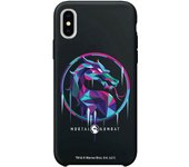 Funda original compatible con Iphone X-Xs Negro con un diseño de Mortal Kombat Logo Ice