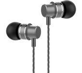 Auriculares estéreo internos de metal Negro con cable y micrófono para ZTE Blade X Max, Grand X Max 2X3 X4, Duo LTE