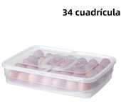 10/18/34 Grids Egg Storage Box With Lid Kitchen Refrigerator Egg Box Egg Drop Rack Egg Storage Box Fridge Egg Organizer Tray