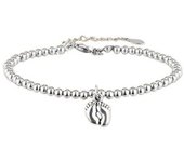 Regalos para futuras mamás, regalos para baby shower para mamá, pulsera con dije de piecito con tarjeta de felicitación y bolsa de regalo, regalos para nuevas mamás