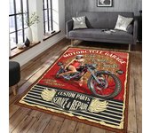 Vintage Classic Motorcycle Garage 3D Printed Carpet Living Room Retro Race Car Large Rug Home Decor Bedroom Non-Slip Floor Mat